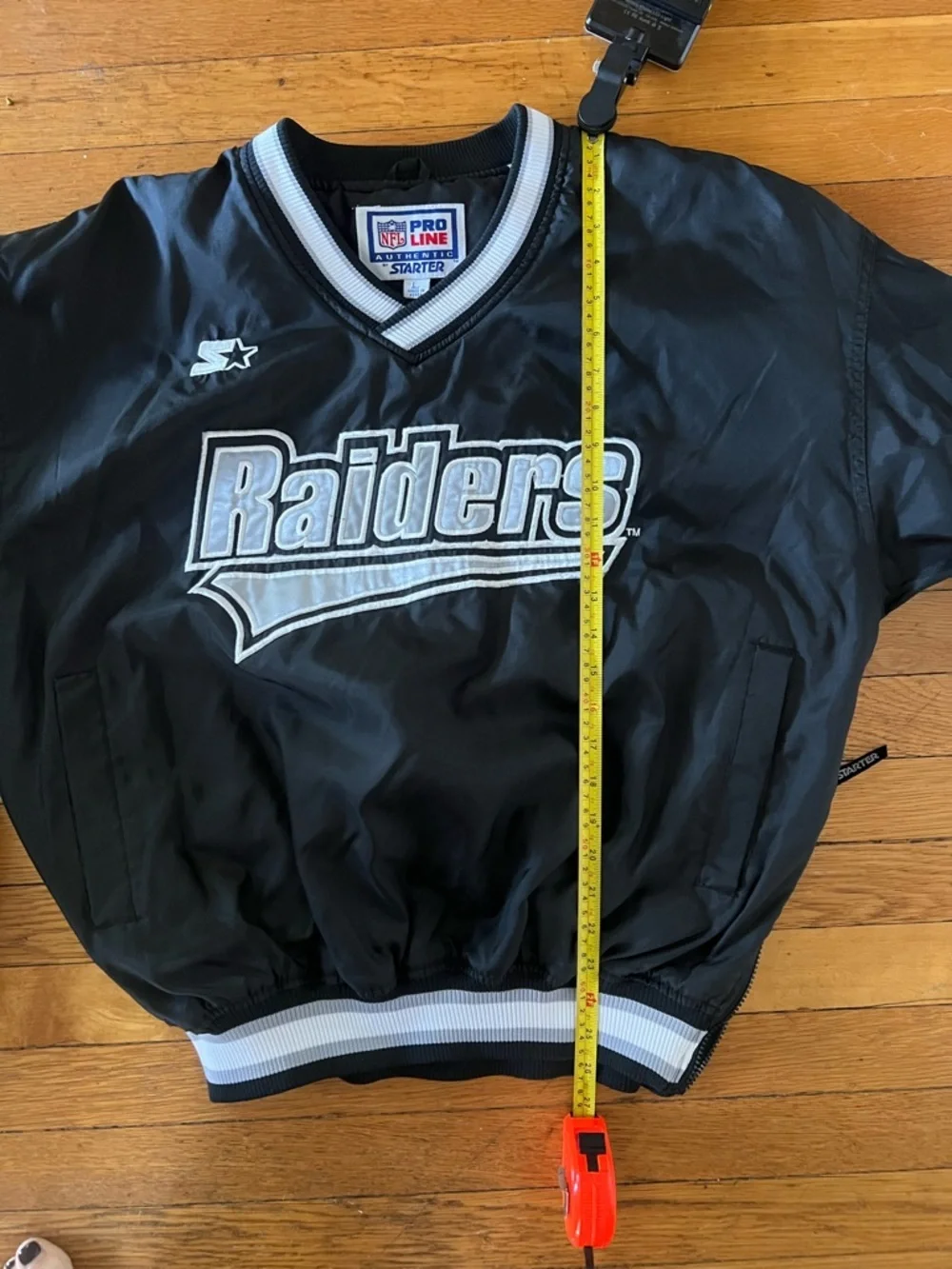 Vintage Starter Pro Line Oakland Raiders Black Pullover Jacket. SIZE LARGE. - Picture 7 of 7